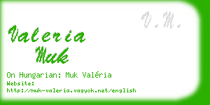 valeria muk business card